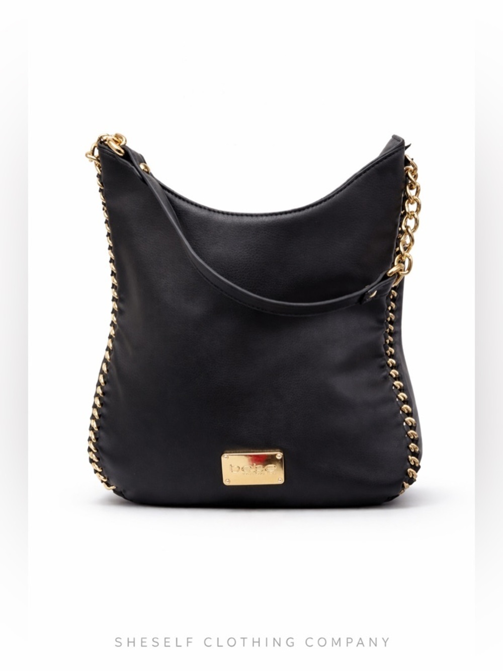 Bebe Colette Triple Entry Black Hobo Bag